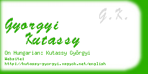gyorgyi kutassy business card
