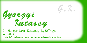 gyorgyi kutassy business card